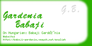 gardenia babaji business card